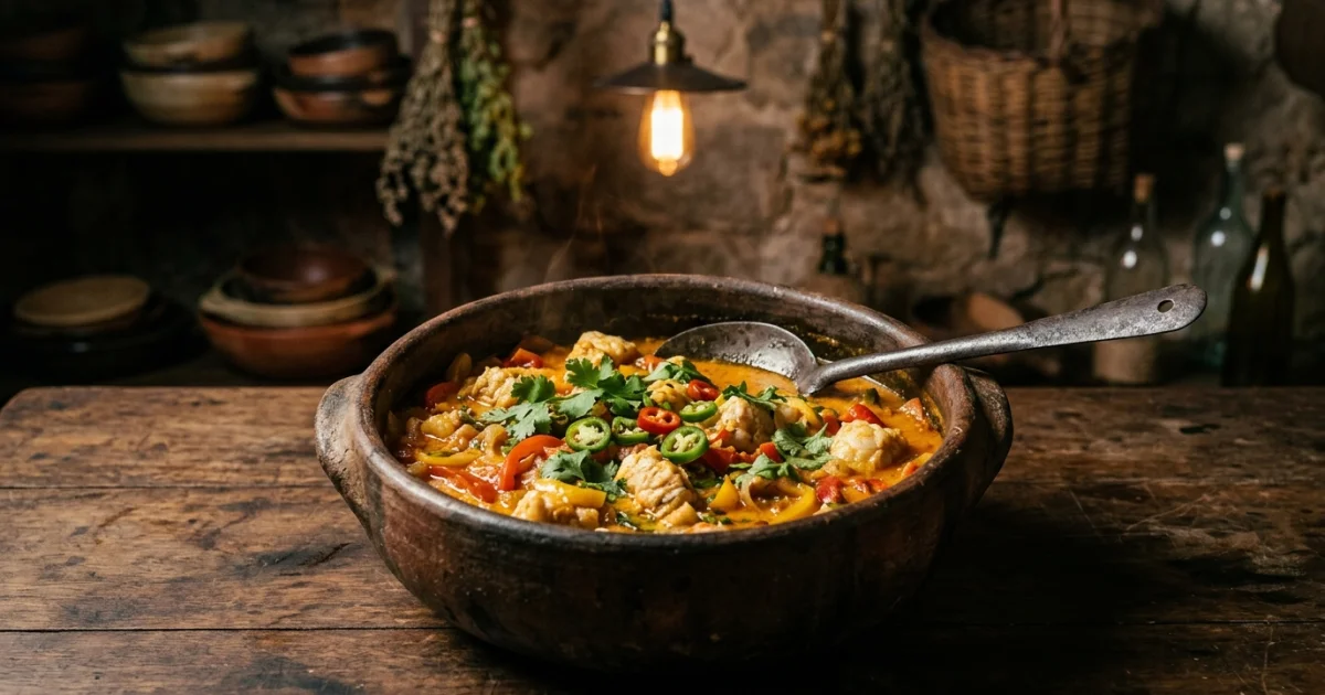 Moqueca de Jacaré no Mangaba